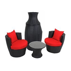Crni vrtni blagovaonski set Linz – Garden Pleasure