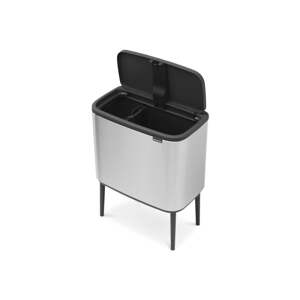 Željezna kanta za smeće za odvojeni otpad/na dodir u sjajno srebrnoj boji 34 l Bo Touch Bin – Brabantia