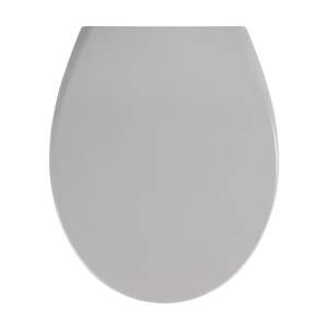 Sivo WC sjedalo s lakim zatvaranjem Wenkoo Samos 44,5 x 37,5 cm