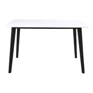 Bijeli blagovaonski stol s crnom konstrukcijom Bonami Essentials Vojens, 120 x 70 cm