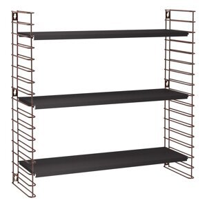 3etažni regal bakrene boje Metaltex Libro, duljina 70 cm