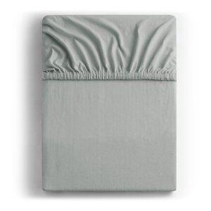 Svijetlo siva plahta s gumom od jeseya 120x200 cm Amber – Restilo