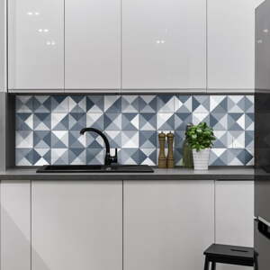 Set od 24 dekorativne zidne naljepnice Ambiance Azulejos Shades, 15 x 15 cm