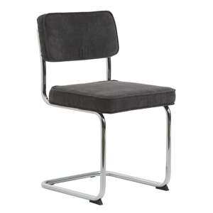 Siva blagovaonska stolica od samta Rupert – Unique Furniture