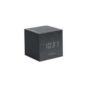 Crni budilnik Karlsson Mini Cube, 8 x 8 cm