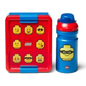 Set crveno-plave kutije za užinu i boce LEGO® Iconic