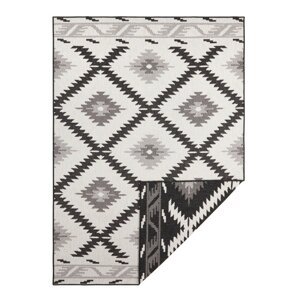 Tepih za eksterijer crno-bež boje NORTHRUGS Malibu, 170 x 120 cm