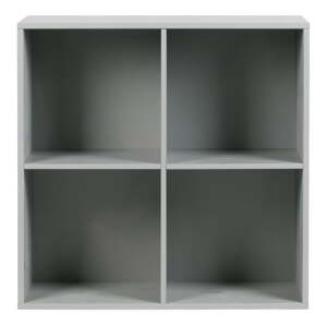 Siva modularna biblioteka od masivnog bora 81x81 cm Vt – vtwonen