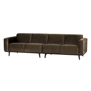 Smeđi baršunasti kauč BePureHome Statement, 280 cm