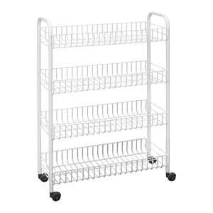 Bijela metalna mobilna polica 23x84 cm - Metaltex
