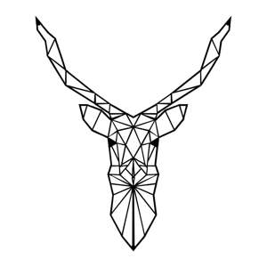 Metalna zidna dekoracija Deer, 60 x 50 cm