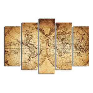 Višedijelna slika Big Map Of The World, 105 x 70 cm