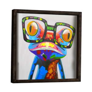 Dekorativna uokvirena slika Frog, 34 x 34 cm