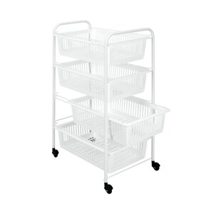 Mobilna polica s 4 košare Metaltex India, dužina 35 cm