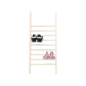 Krem bijeli stalak za obuću u obliku ljestvi Little Nice Things S White, visina 90 cm