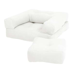 Dječja sklopiva stolica s tabureom Karup Design Mini Cube Creamy