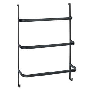 Crni stalak za ručnike Wenko Towel Holder Black, 21 x 54 cm
