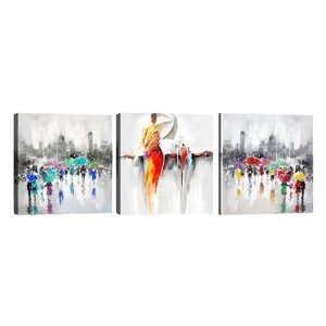 Set od 3 slike Tablo Center Dancing in the Rain