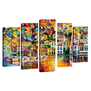 Set od 5 slika Tablo Center Bright Houses