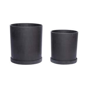 Set od 2 crne tegle Hübsch Hureno Picco