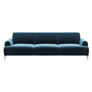 Plava sofa od baršuna MESONICA Puzo, 240 cm