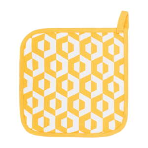 Set od 2 žuta pamučna držača za lonac Tiseco Home Studio Hexagon