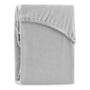 Svijetlo siva plahta s gumom od frotira 120x200 cm Ruby – Restilo