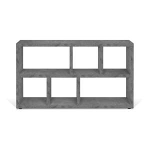 Siva biblioteka u betonskom dekoru 150x83 cm Berlin – TemaHome