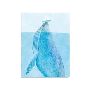 Zidna slika na platnu Whale, 30 x 40 cm