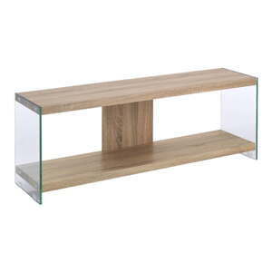 Staklena TV komoda u prirodnoj boji 120x45x29,5 cm Nancy – Tomasucci