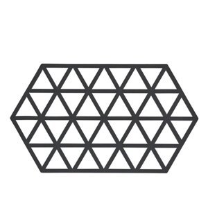 Crni silikonski podmetač za lonce Zone Triangles
