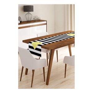 Nadstolnjak 45x140 cm Black Stripes – Minimalist Cushion Covers