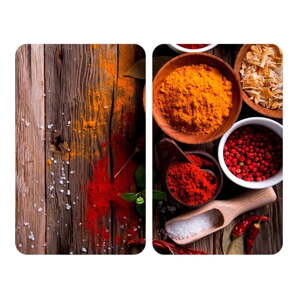 Set od 2 staklena pokrivala za štednjak Wenko XL Spices, 52 x 40 cm