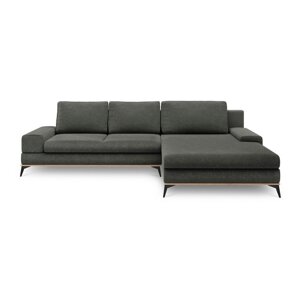 Tamnosivi kutni kauč na razvlačenje Windsor & Co Sofas Planet, desni kut