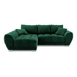 Zelena baršunasta kutna garnitura Windsor & Co Sofas Nuage, lijevi kut