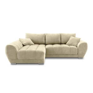 Bež baršunasta kutna garnitura Windsor & Co Sofas Nuage, lijevi kut
