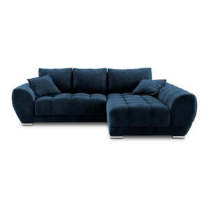 Kraljevsko plava baršunasta kutna garnitura Windsor & Co Sofas Nuage, desni kut