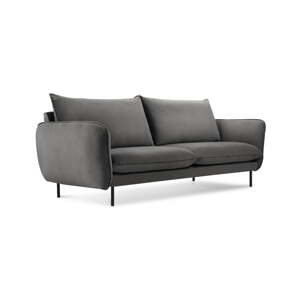 Tamnosiva baršunasta sofa Cosmopolitan Design Vienna, 160 cm