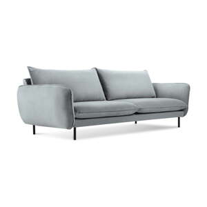 Svijetlosiva baršunasta sofa Cosmopolitan Design Vienna, 230 cm