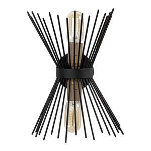 Crna metalna zidna svjetiljka Opviq lights Glykera