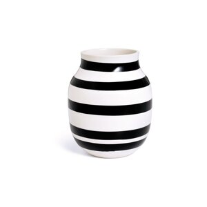 Crno-bijela vaza od kamenine Kähler Design Omaggio, visina 20 cm