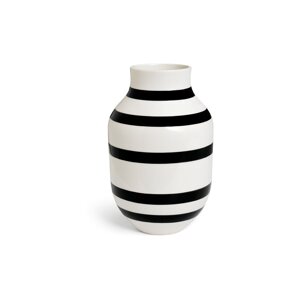 Crno-bijela vaza od kamenine Kähler Design Omaggio, visina 30,5 cm