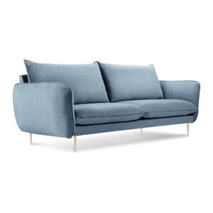 Svjetloplava baršunasta sofa Cosmopolitan Design Florence, 160 cm