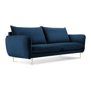 Plava baršunasta sofa Cosmopolitan Design Florence, 160 cm