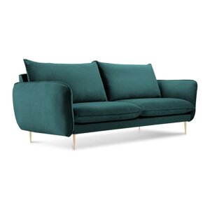 Petrolej zelena baršunasta sofa Cosmopolitan Design Florence, 160 cm