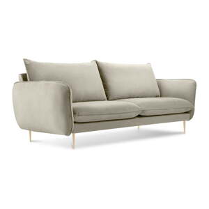 Bež baršunasta sofa Cosmopolitan Design Florence, 160 cm