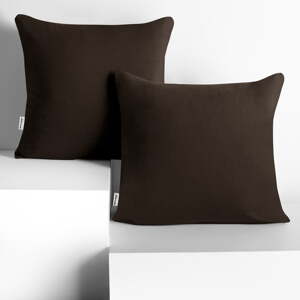Set od 2 tamno smeđe pamučne jastučnice DecoKing Amber Chocolate, 40 x 40 cm