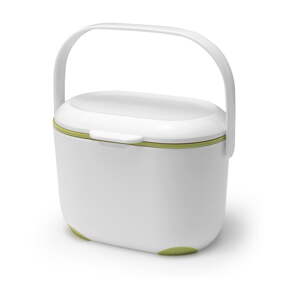 Bijelo-zelena kanta za kompostabilni otpad Addis Caddy, 2,5 l