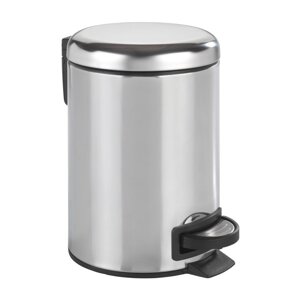 Koš za smeće s pedalom u srebrnoj boji Wenko Leman Shiny, 3 l