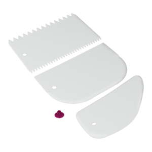 Set od 3 bijele plastične lopatice Metaltex